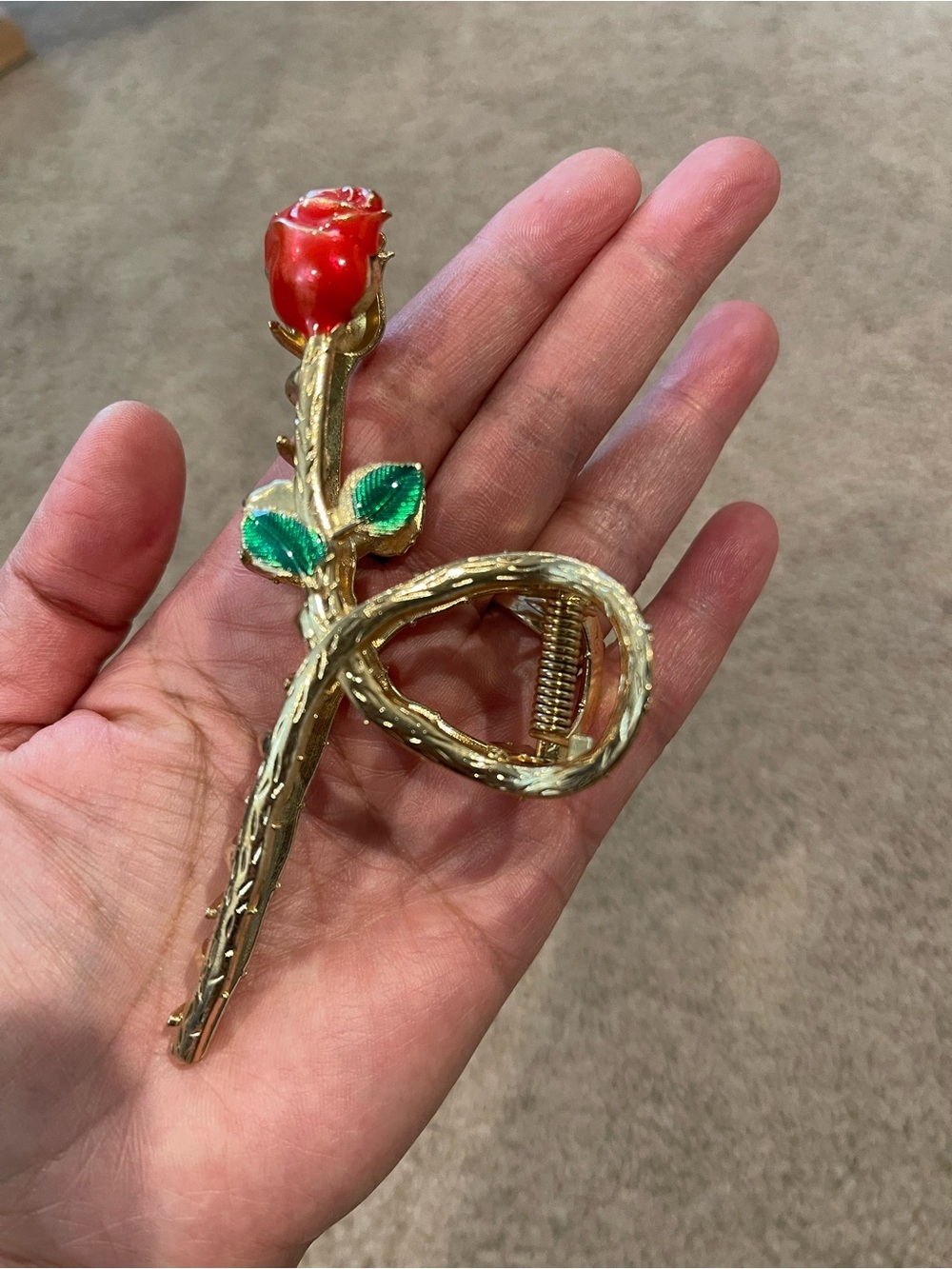 Fashion Y2K Retro Flower Metal Large Hair Claw Clips